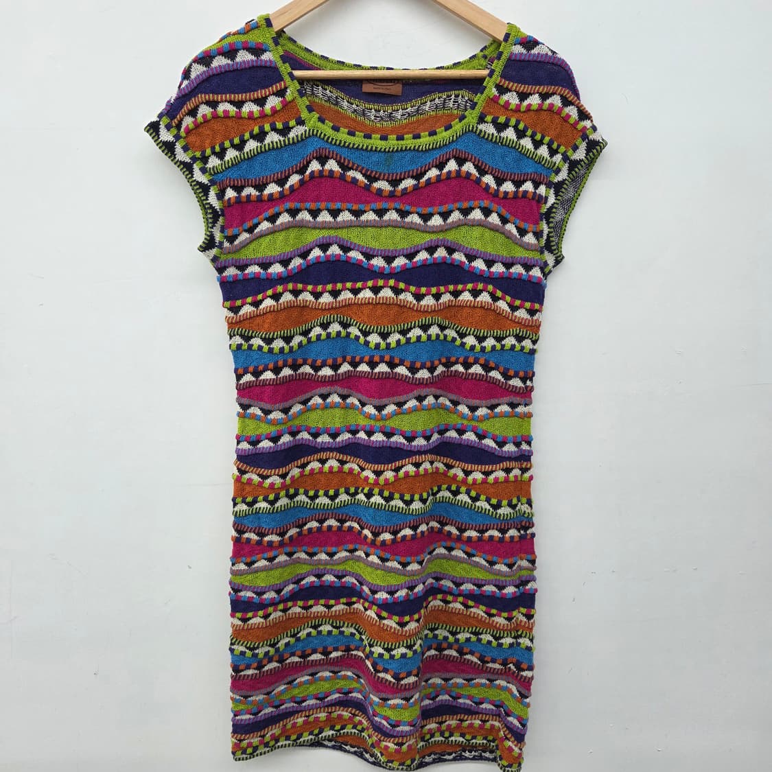 미쏘니 컬러풀 패턴 니트 원피스 여성 L 상품이미지2