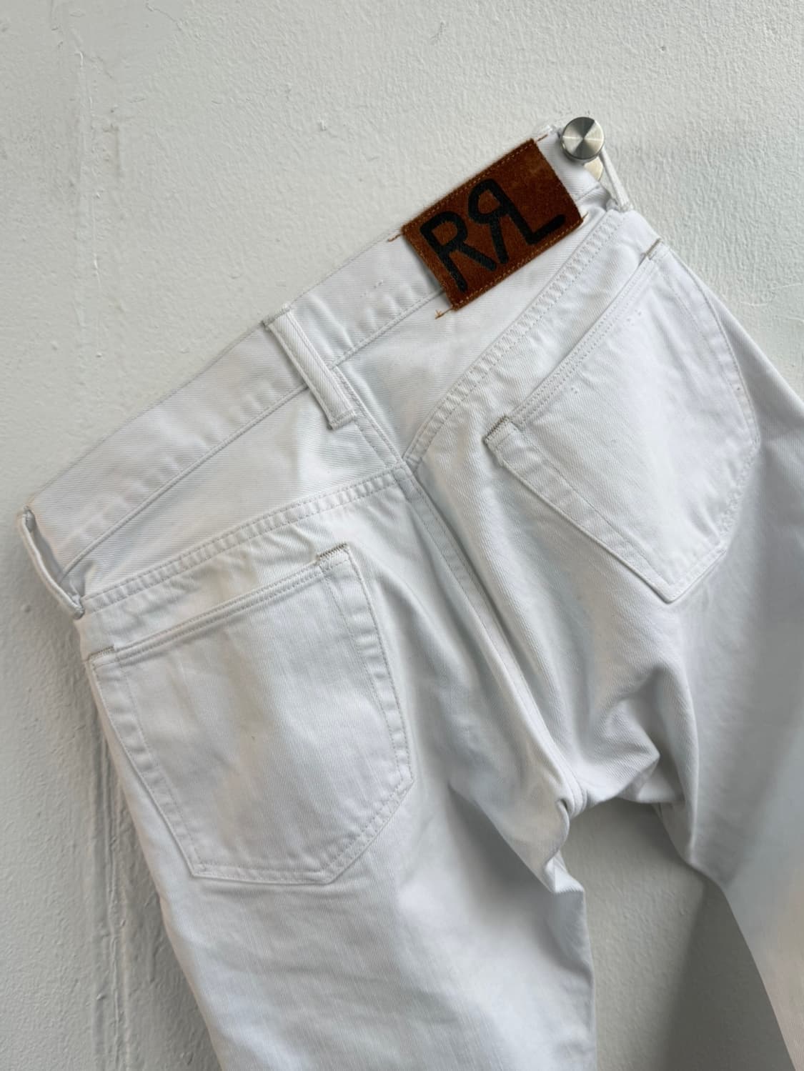 더블알엘 화이트 셀비지 데님 팬츠  상품이미지1