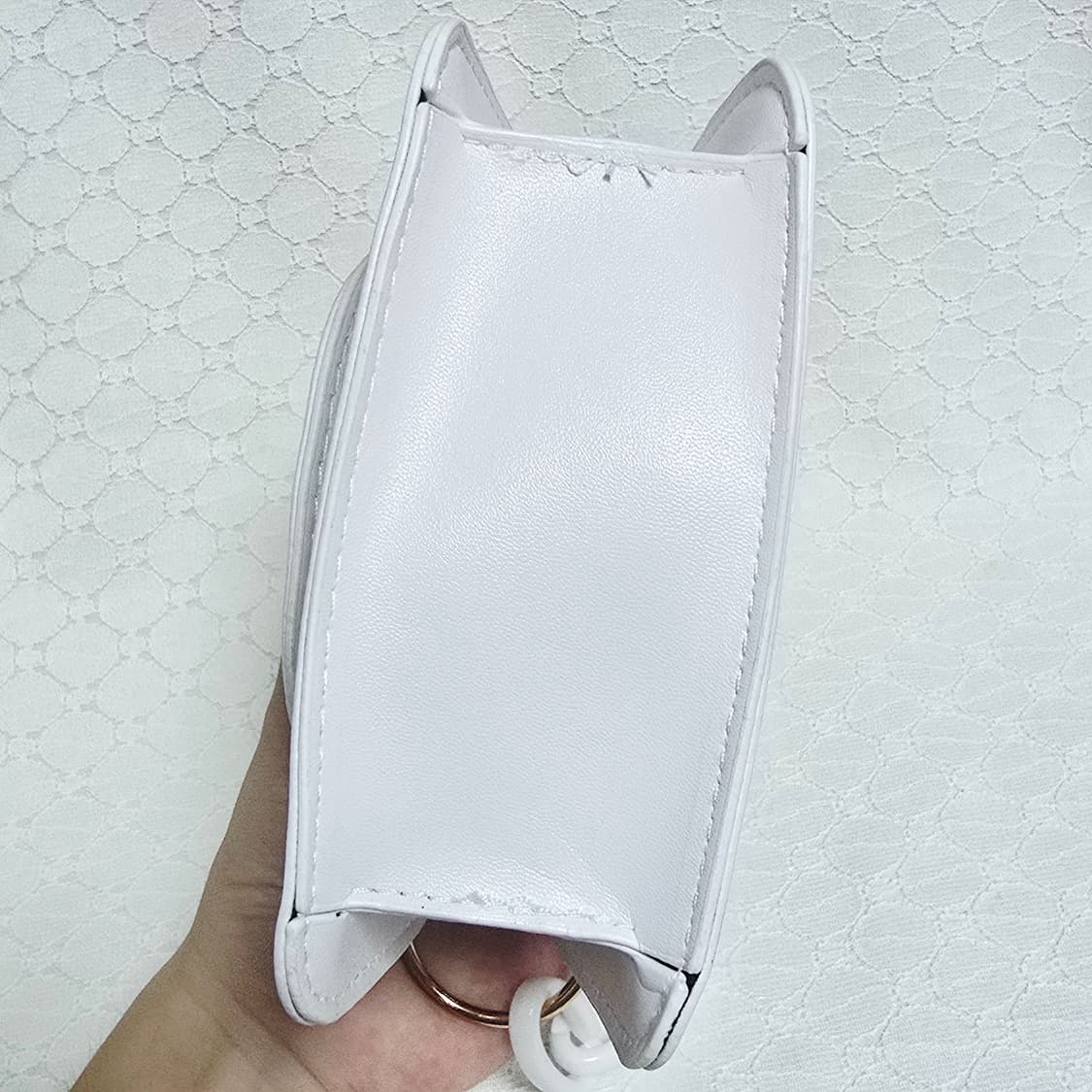 화이트 미니 체인백 크로스 가능 상품이미지6