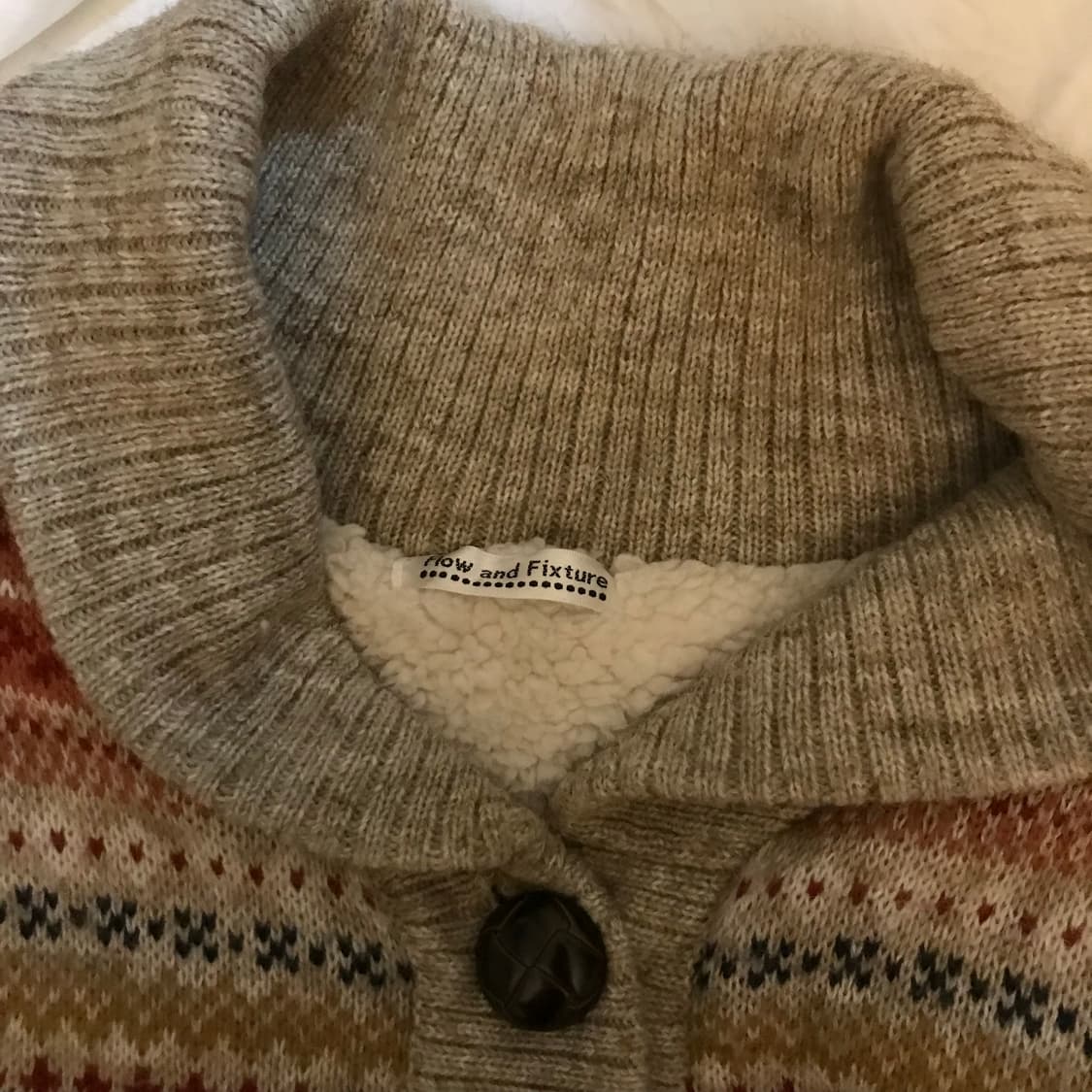 JPN Vintage 모리걸 너드 코위찬 노르딕 니트 가디건 상품이미지3