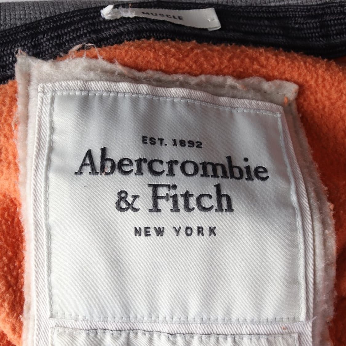 아베크롬비앤피치 빈티지 아치로고 기모 후드집업 오렌지 M 상품이미지5