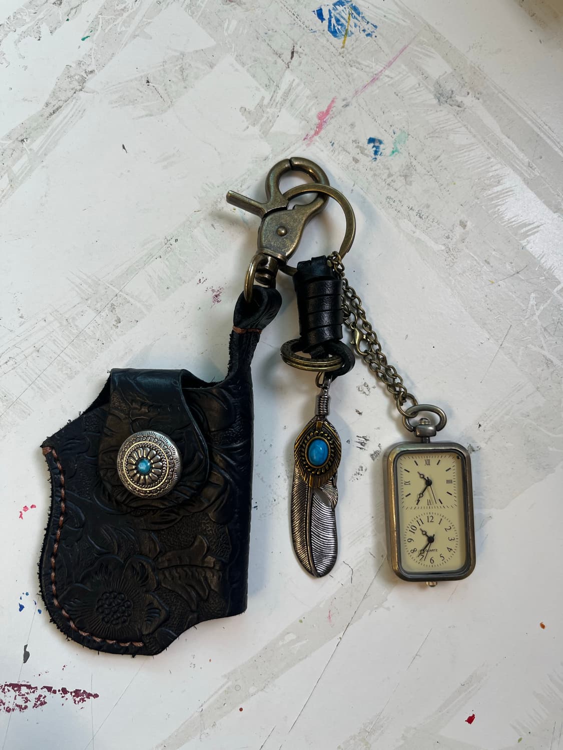 Small leather&Western Key-ring 상품이미지5