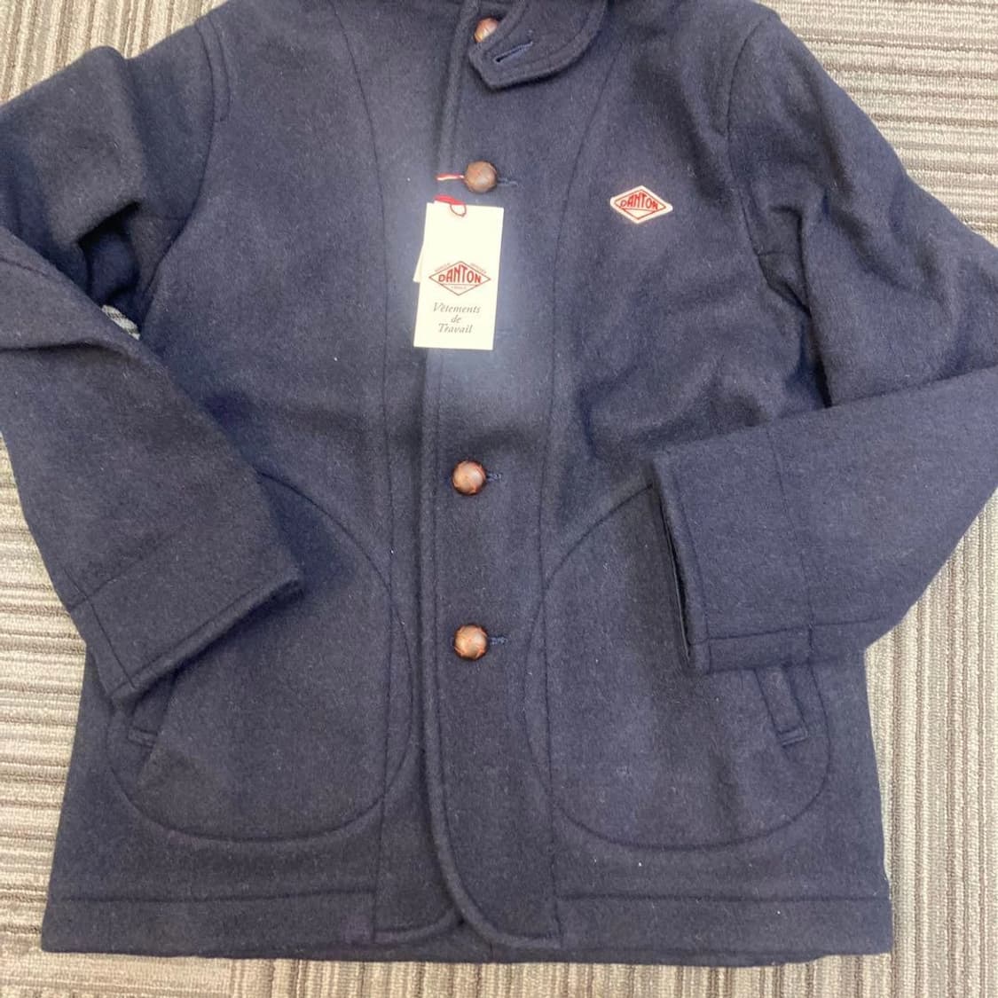 단톤 울 파일 라운드 칼라 자켓 상품이미지1