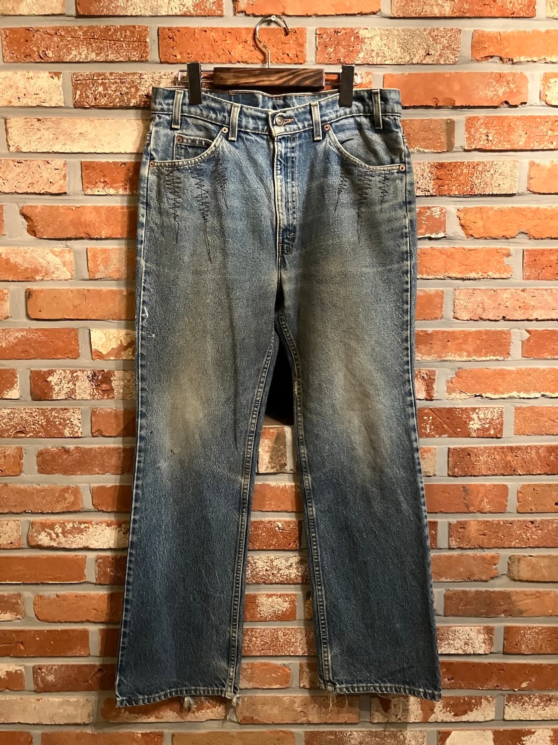 90s USA 빈티지 리바이스 517 오렌지탭 부츠컷 데님 팬츠 상품이미지2