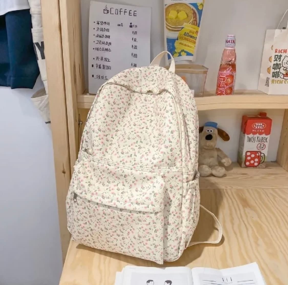 빈티지 플라워 보부상 백팩 상품이미지1