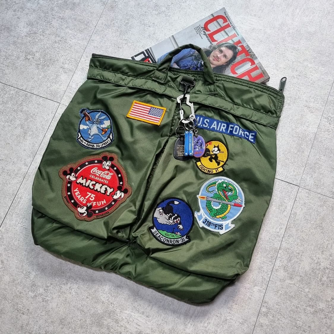 00s 미공군 헬멧백 풀 패치업 미사용품 상품이미지1