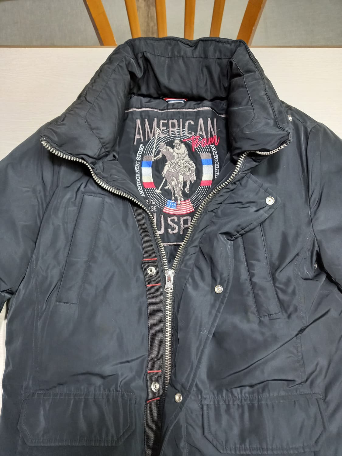 M95 USPA 구스다운 하프패딩 블랙 M-981 상품이미지4