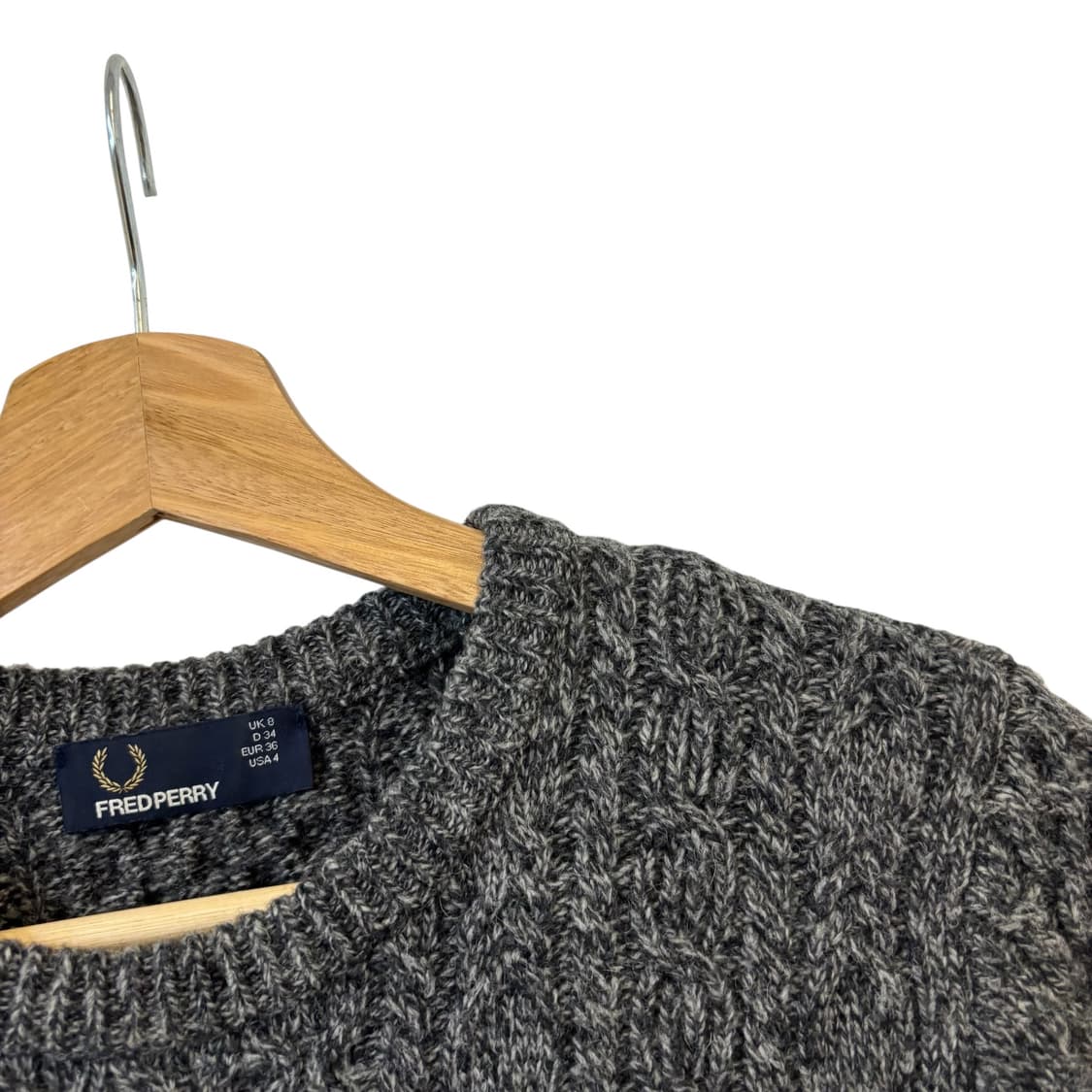 프레드페리 로고 울 니트 XS 상품이미지3