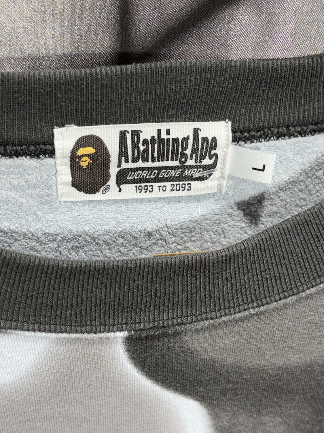 L BAPE 베이프 갤럭시 카모 스타로고 맨투맨 상품이미지5