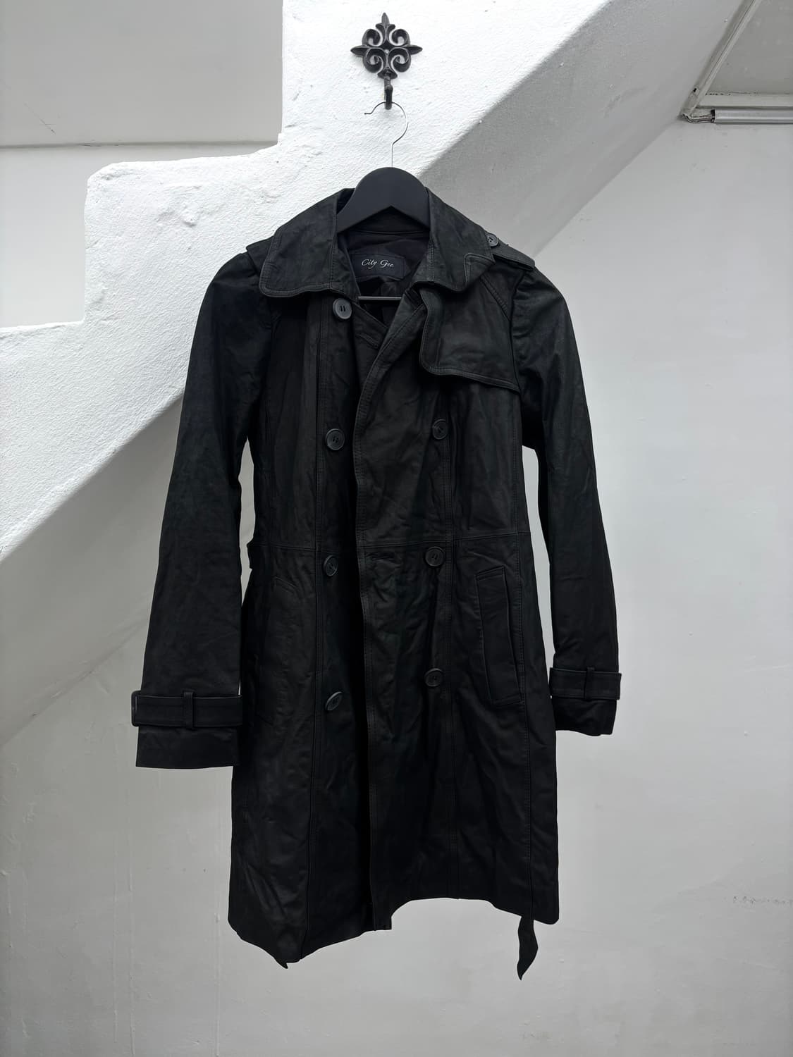 Cow-hide rock mood leather coat 상품이미지3