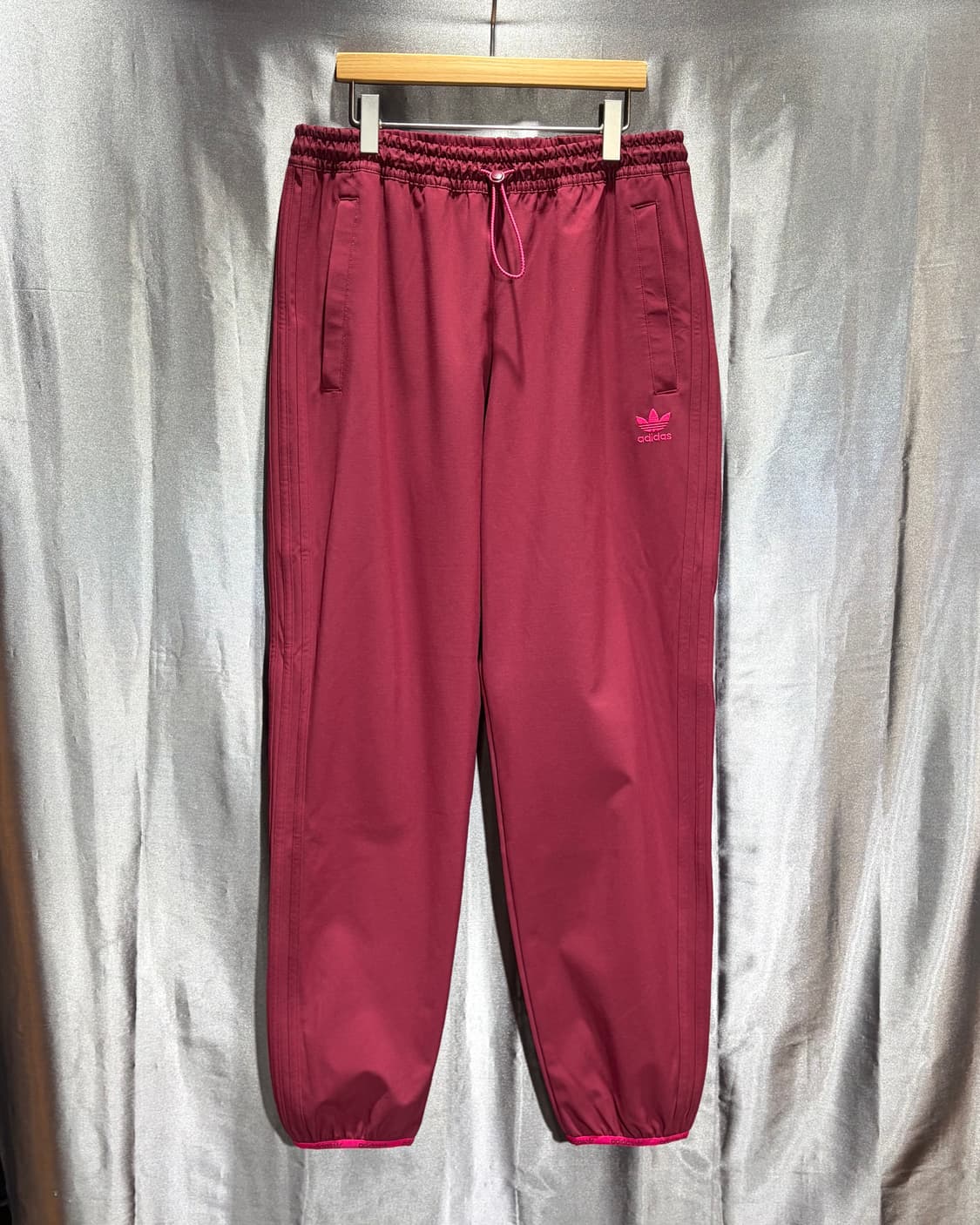 XL 아디다스 파이어버드 버건디 나일론 조거팬츠 상품이미지2