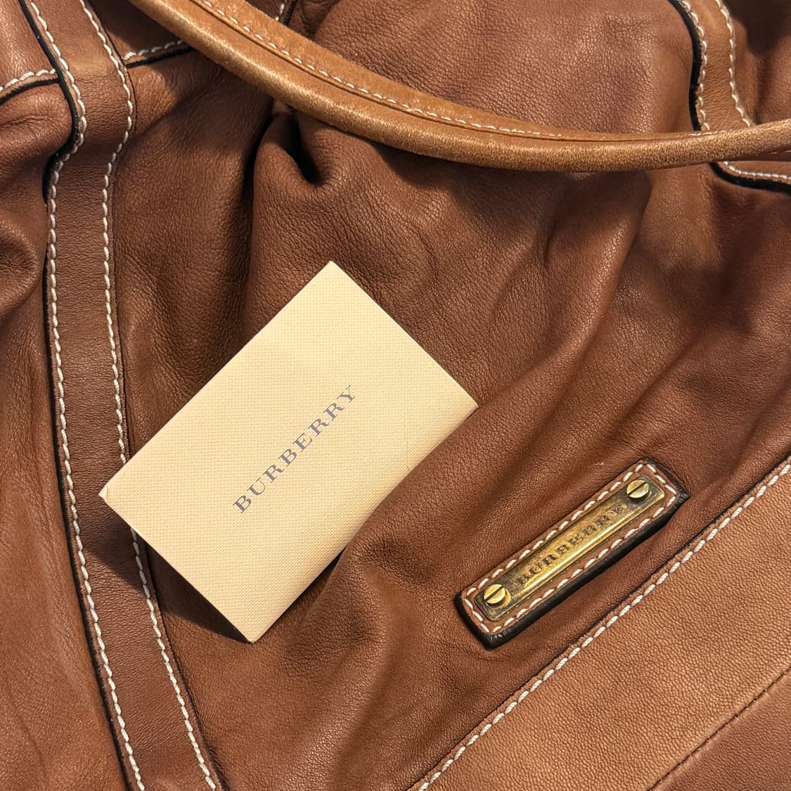 Burberry 빈티지 버버리 램스킨 토트백 상품이미지7