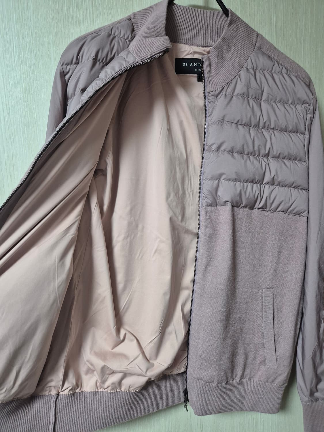 (새제품) 세인트앤드류스 우븐 구스다운 방풍가디건 방풍자켓 23년 남성 상품이미지4