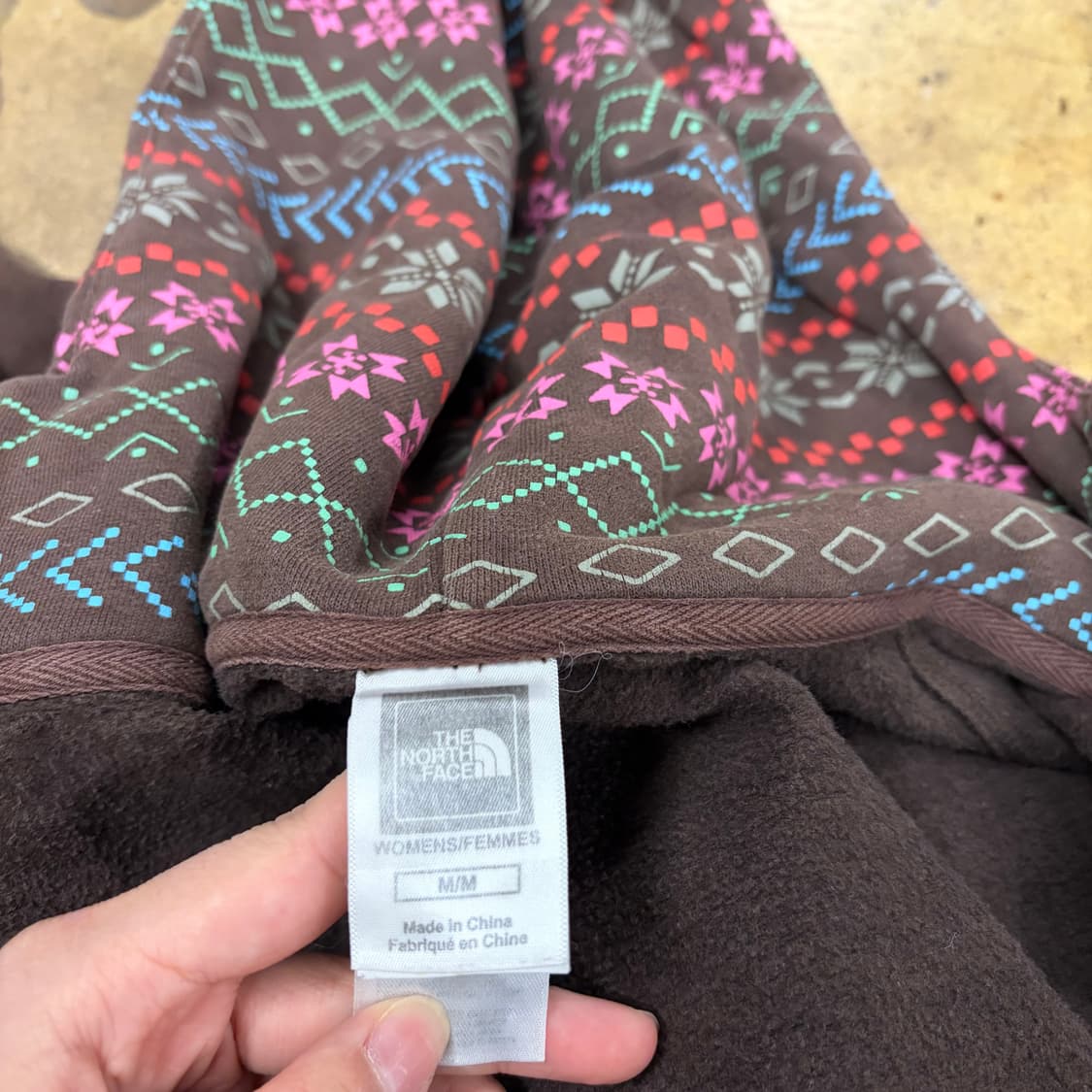 노스페이스 모리 빈티지 브라운 패턴 후드집업 상품이미지5