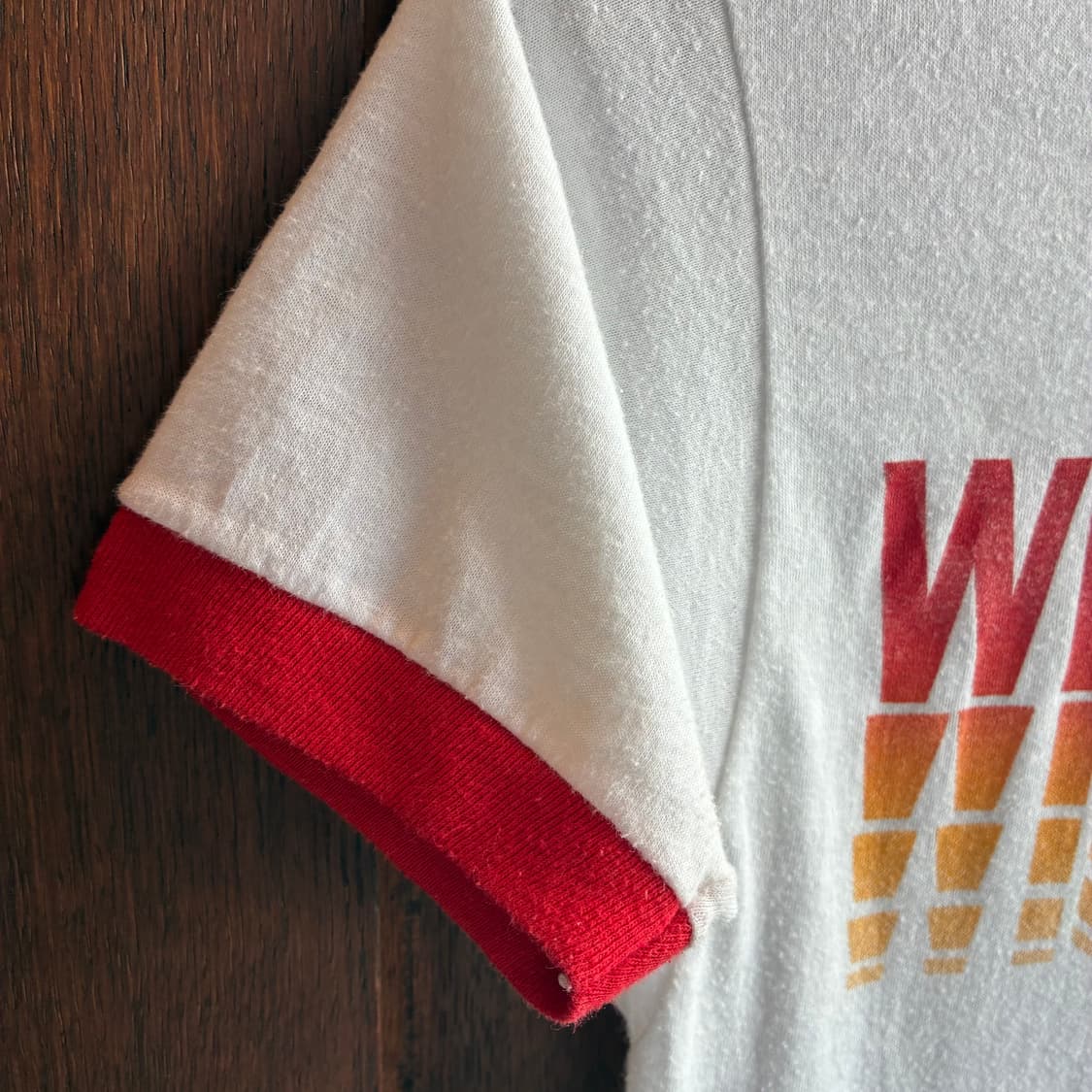 80’s Wisconsin Ringer Tee Made In USA 상품이미지4