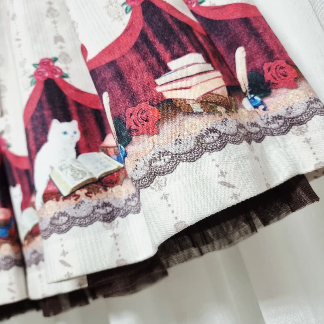 엑시즈팜 뒷코르셋밴딩 벨벳감 플레어 스커트 치마 (M) 미시착 새상품 상품이미지6