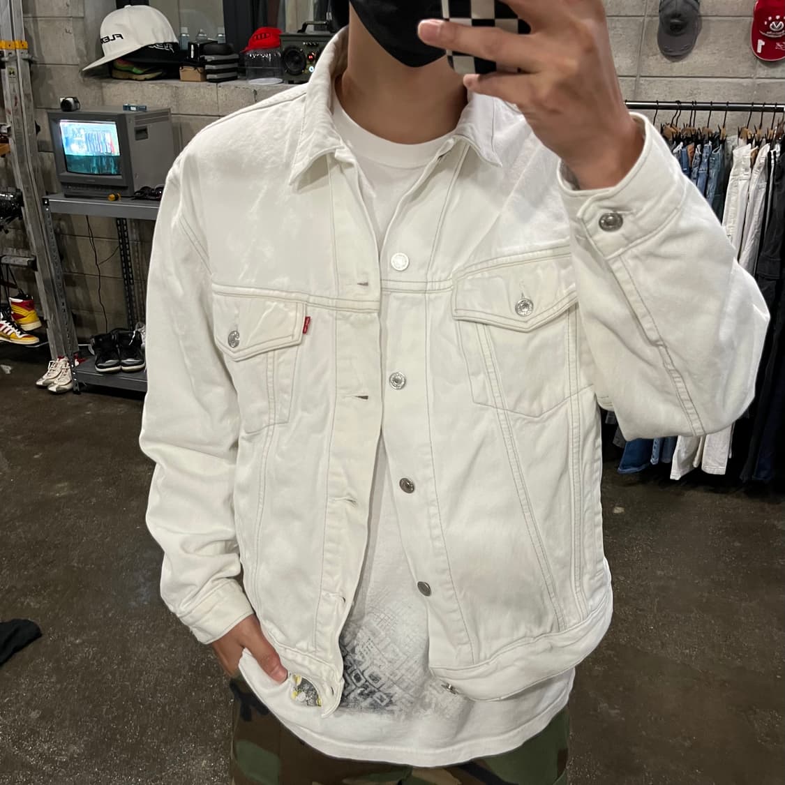 90s Levis 데님 트러커 자켓 (XL) 상품이미지7