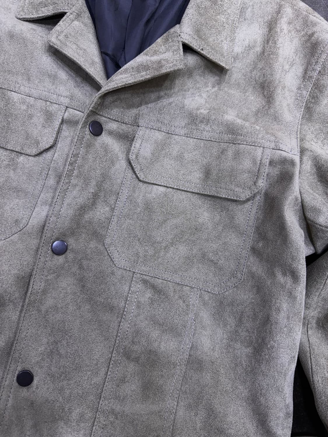 빌리브라운 에코 스웨이드 포켓 블루종 자켓 L 상품이미지4