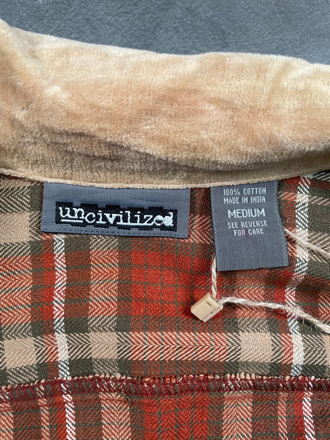 빈티지 타탄 체크 셔츠 집업 상품이미지6