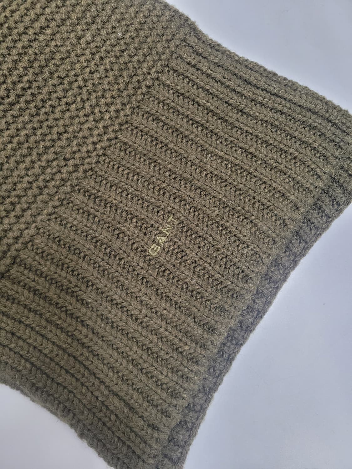 GANT 칸트 울 머플러 / 폭 26cm 총장 183cm 카키
 상품이미지6