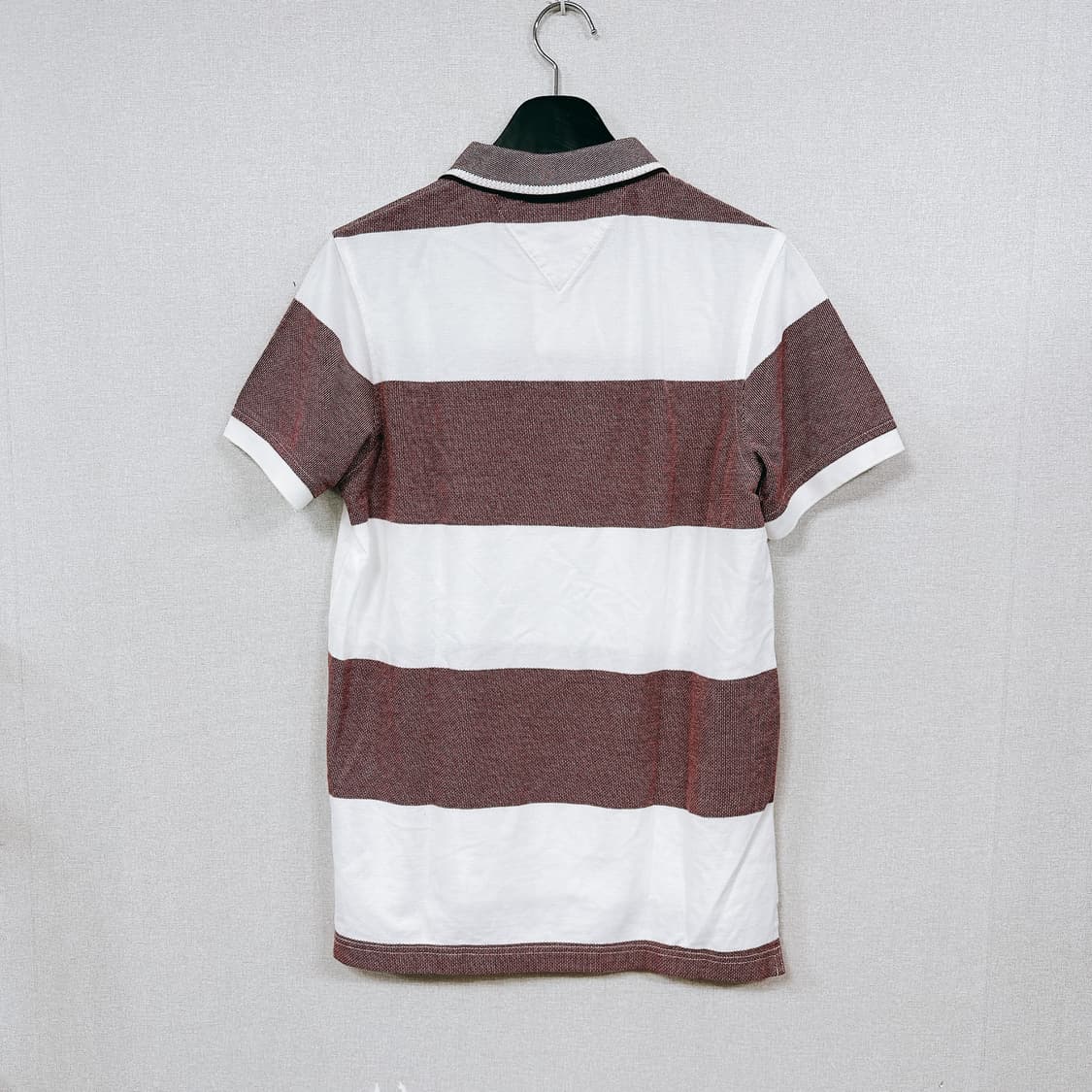 타미힐피거 남성 화이트 버건디 폴로셔츠 피케셔츠 상품이미지3