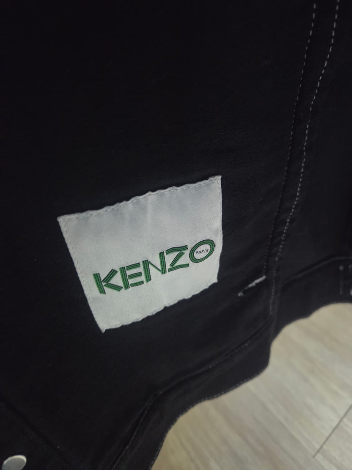 겐조 백로고 데님자켓 블랙 M 상품이미지3