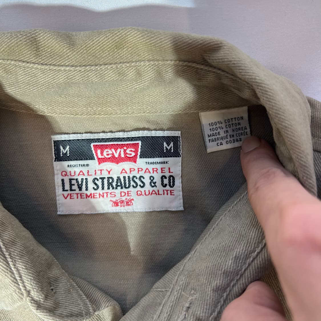 [M]빈티지 리바이스 헤비코튼 워크 셔츠 상품이미지2