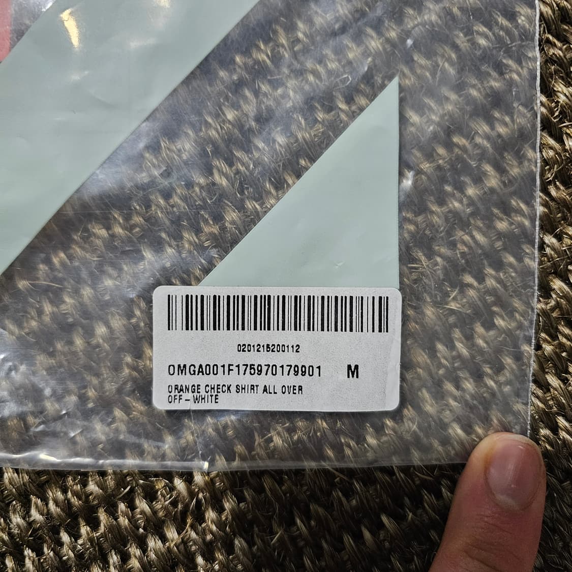 오프화이트 오렌지 플란넬 체크 셔츠 상품이미지8