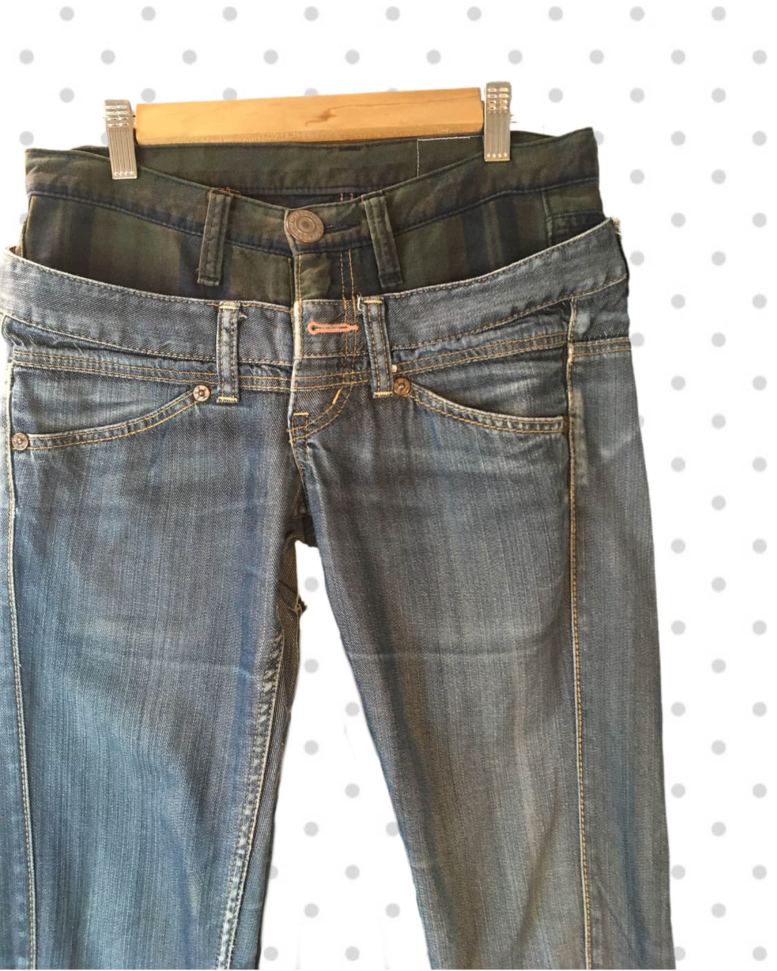 vintage double waist layered denim pants 상품이미지8