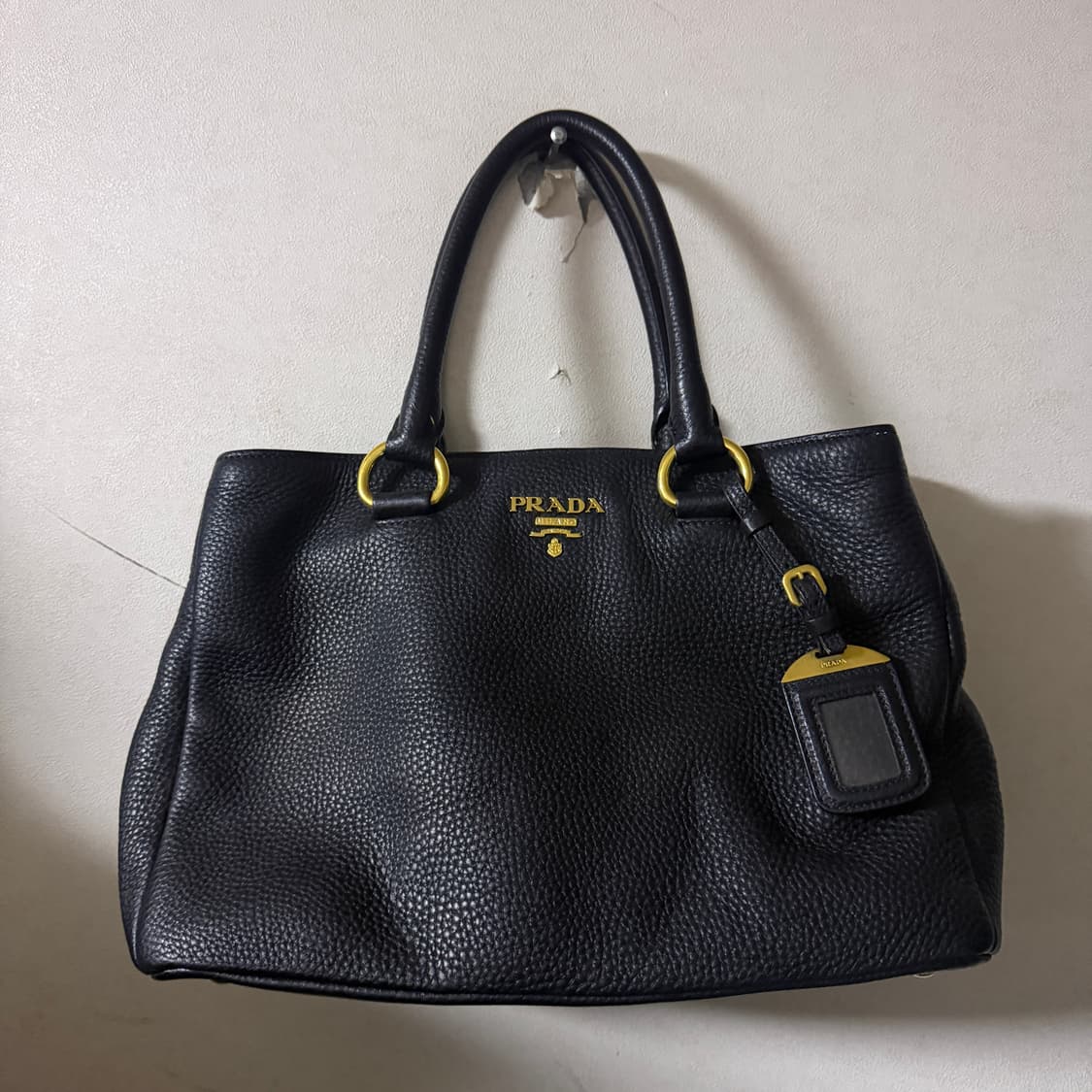 프라다 BN2878 블랙 비텔로 금장 2WAY 토트백 상품이미지8