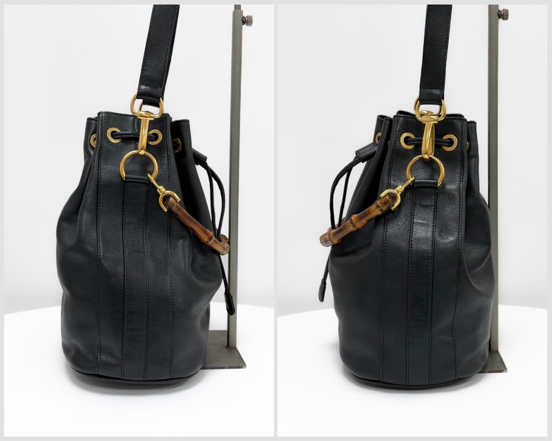 구찌 뱀부 레더 드로우스트링 2WAY 버킷백 상품이미지6