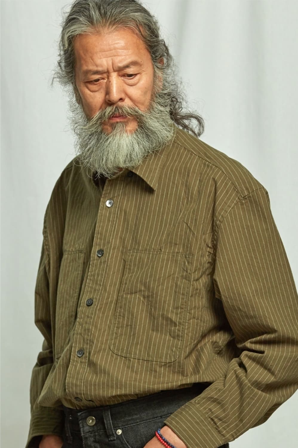 프리즘웍스 와바시 유틸리티 셔츠 올리브 XL사이즈 상품이미지2