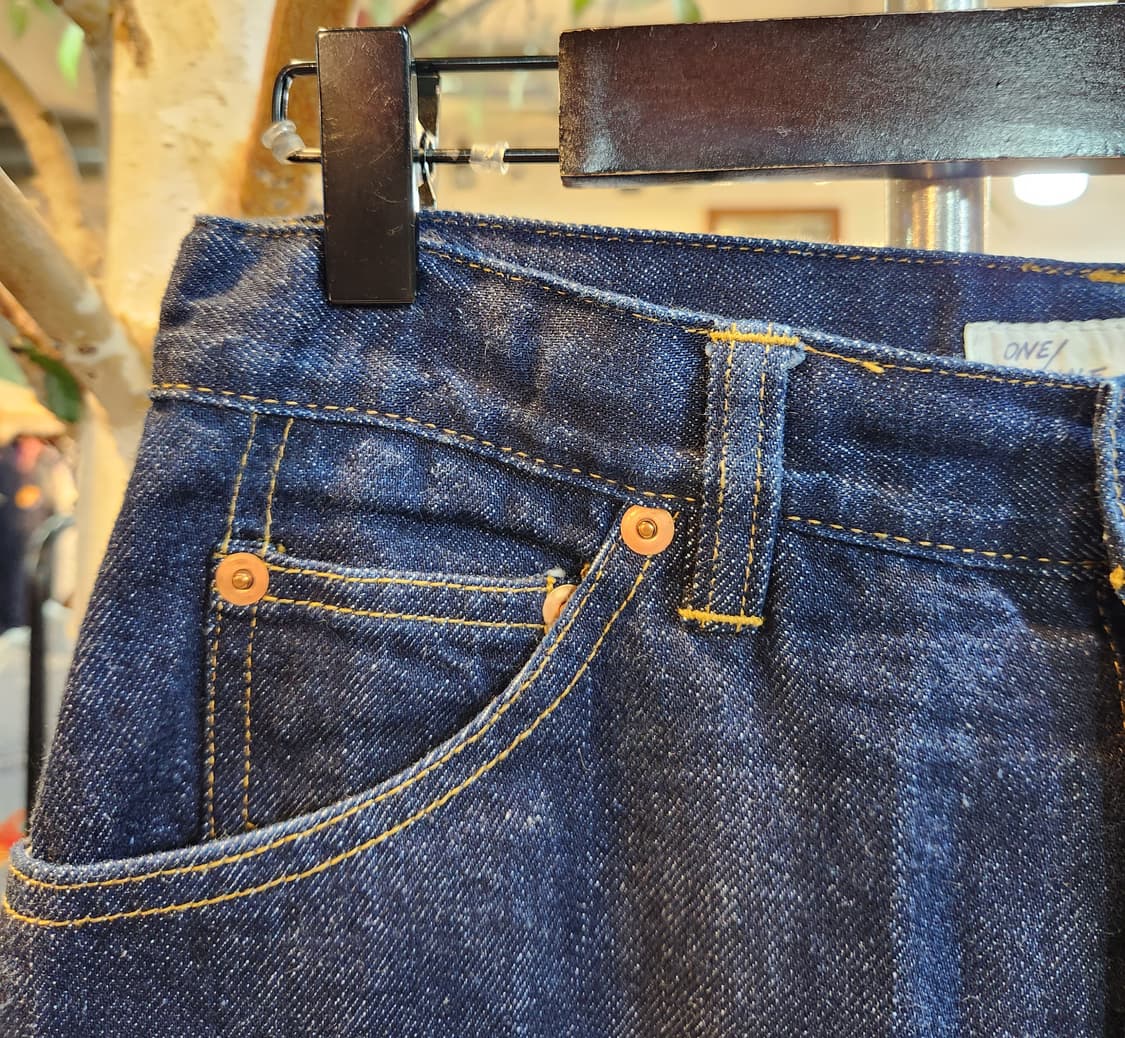 S-M) 제펜 셀비지 ONE/HALF  인디고 데님 스커트 상품이미지3