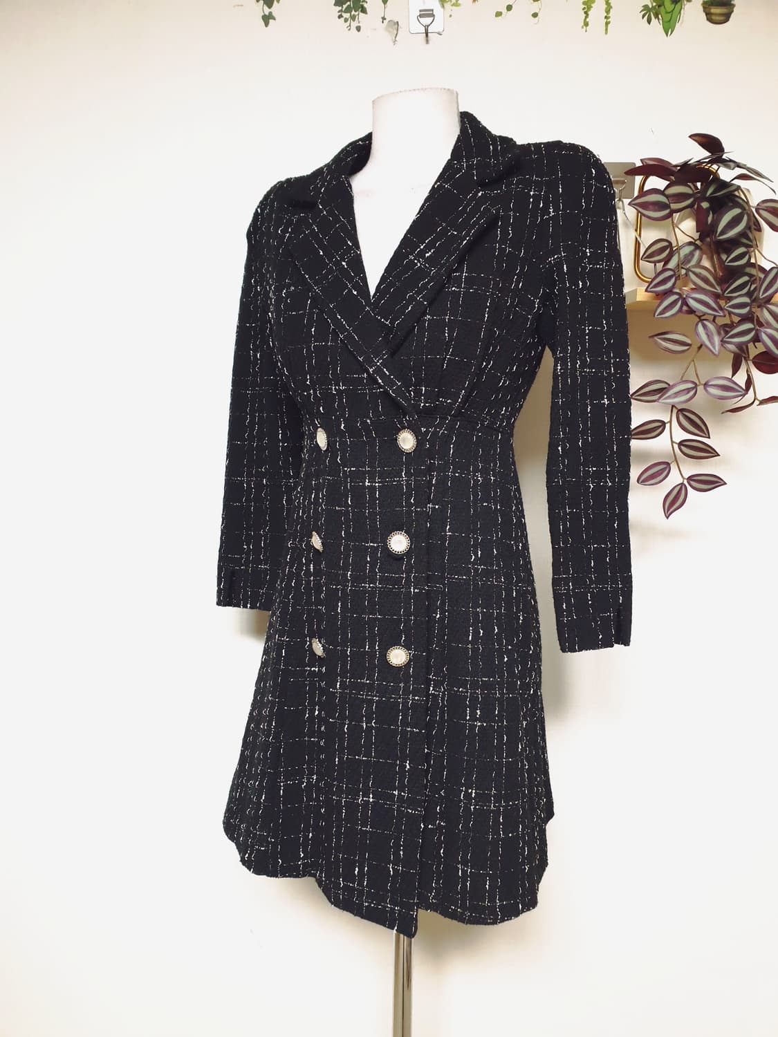 트위드원피스 미니 66 블랙 M 상품이미지5