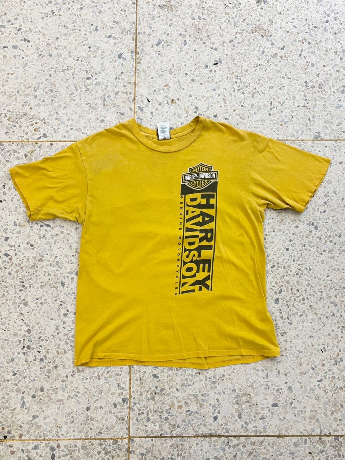 MADE IN USA 🇺🇸 할리데이비슨 프린팅 반팔 옐로우 상품이미지4