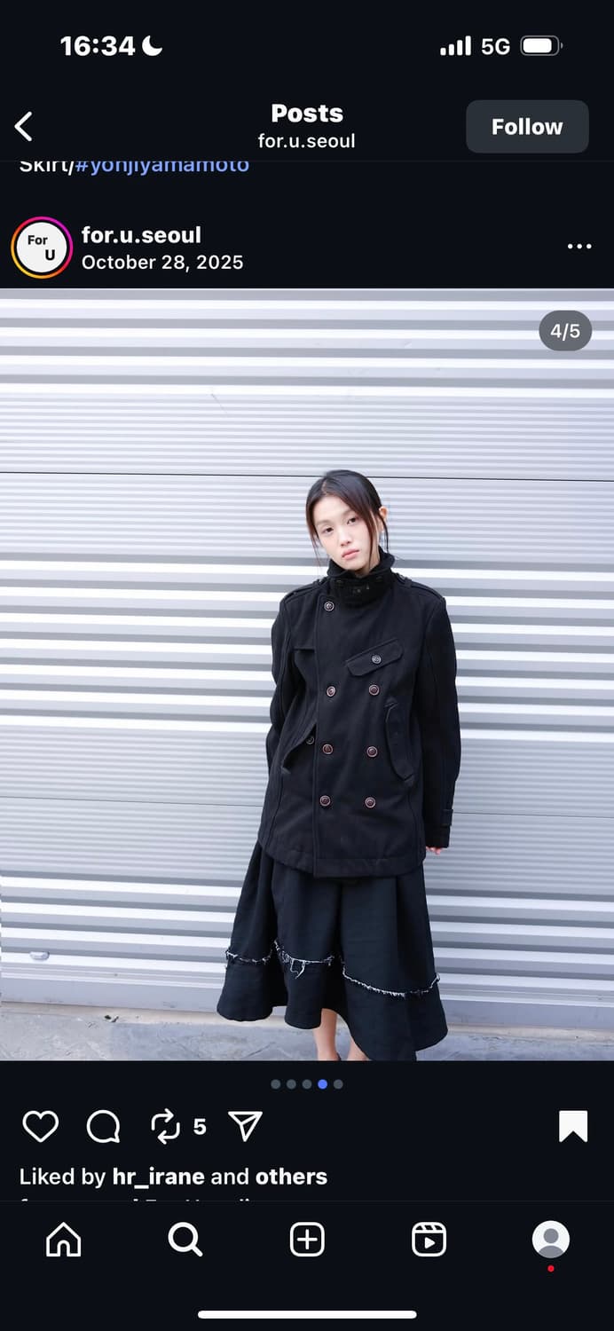 (포유서울) 디젤 피코트 블랙 L 상품이미지3