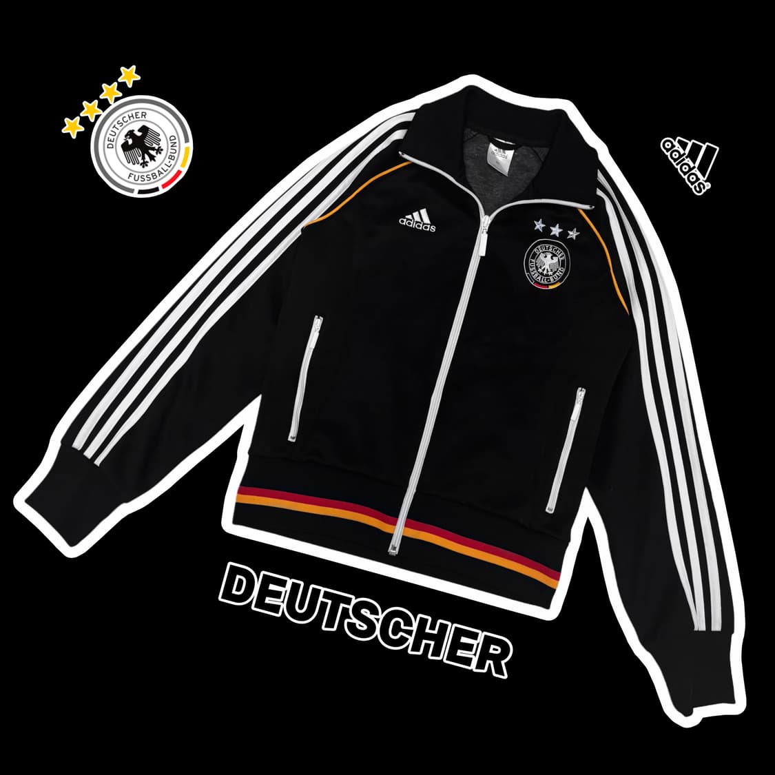 아디다스 우먼스 독일 축구 져지 집업 트랙탑 상품이미지1