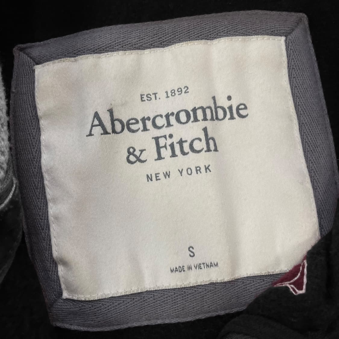 아베크롬비 아치 로고 후드집업 버건디 상품이미지4