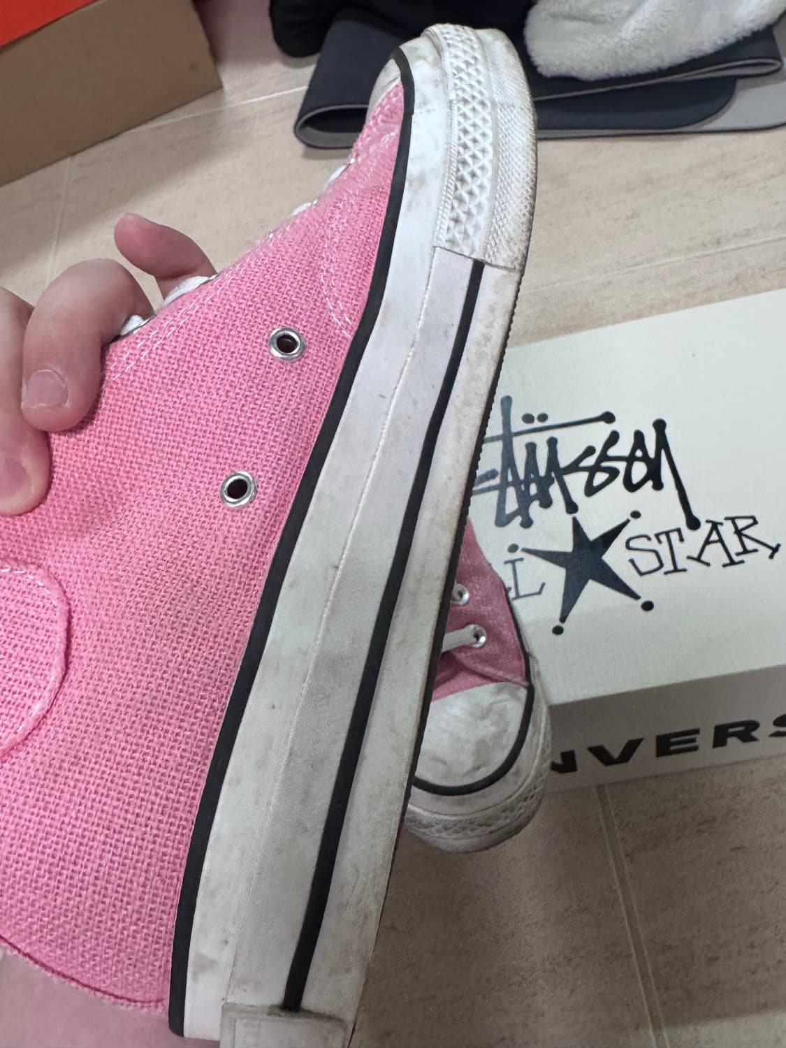 컨버스 x 스투시 척 70 하이 플루메리아(핑크) 270사이즈 상품이미지9