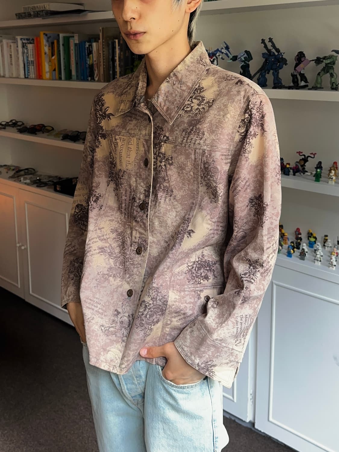 Nove Due 오버레이 프린팅 셔츠 자켓 상품이미지2