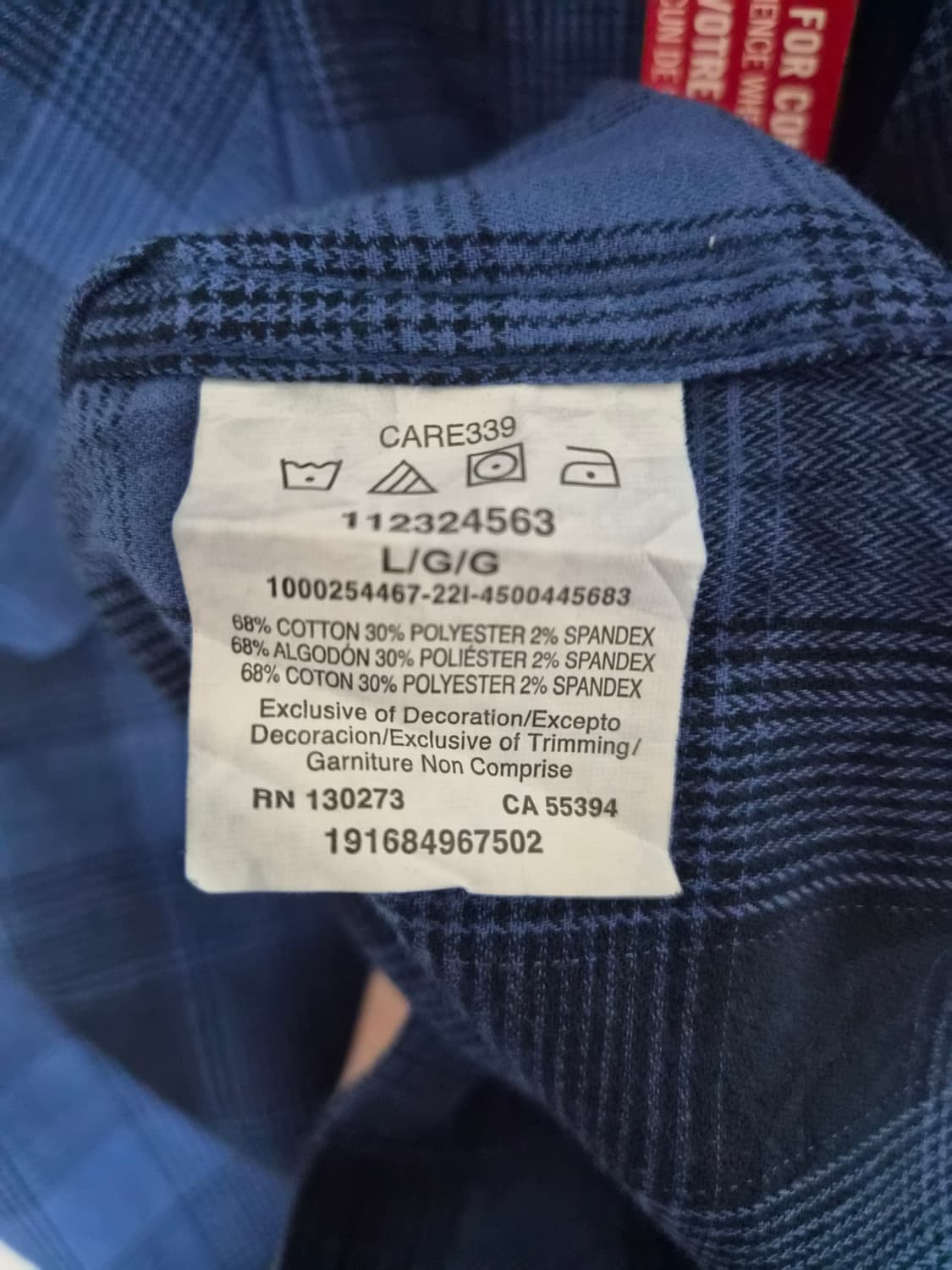 랭글러Wrangler 체크 플란넬 셔츠 L사이즈 - S298 상품이미지5