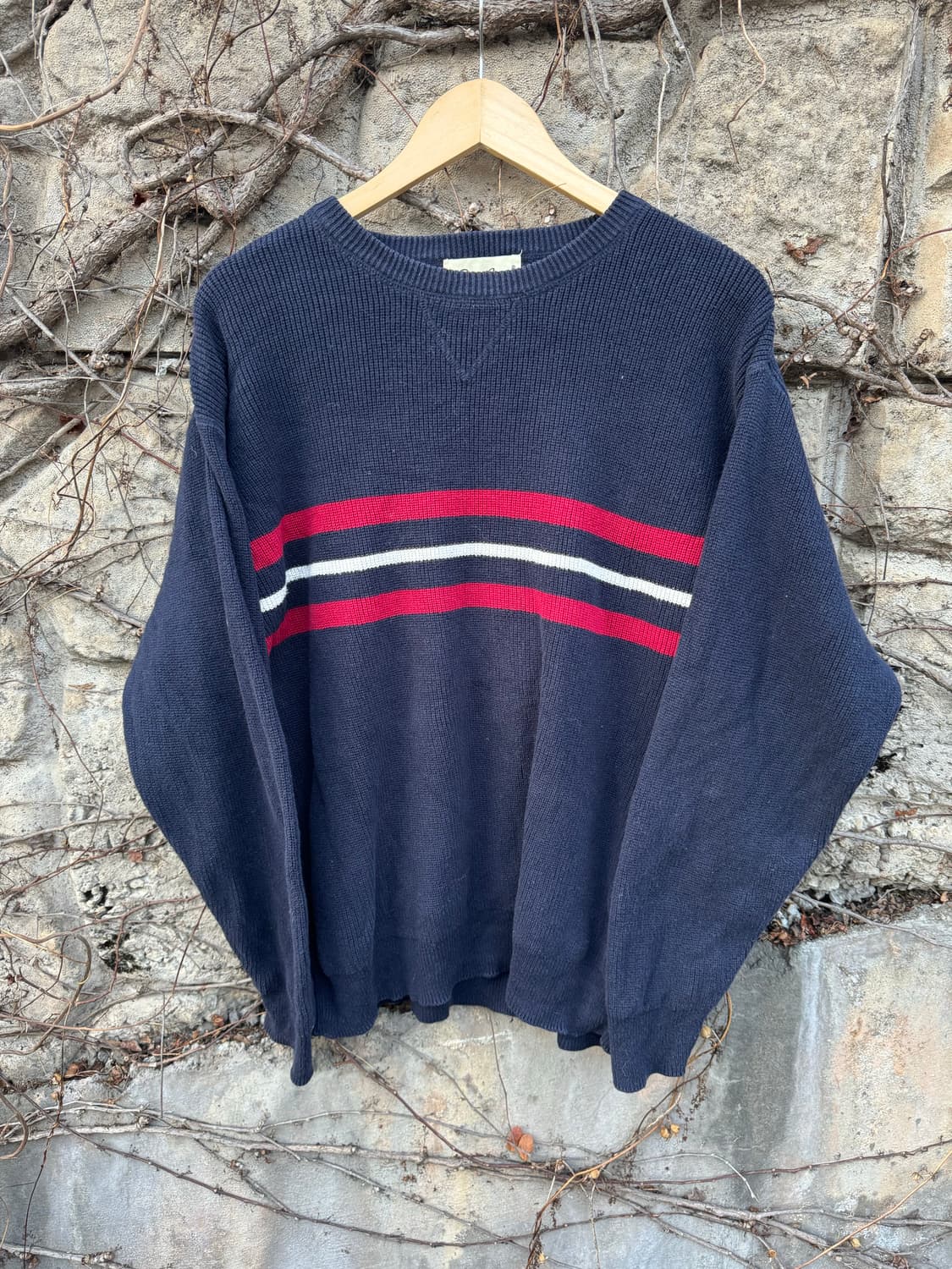 에디바우어 빈티지 스트라이프 와플 니트 m 상품이미지1