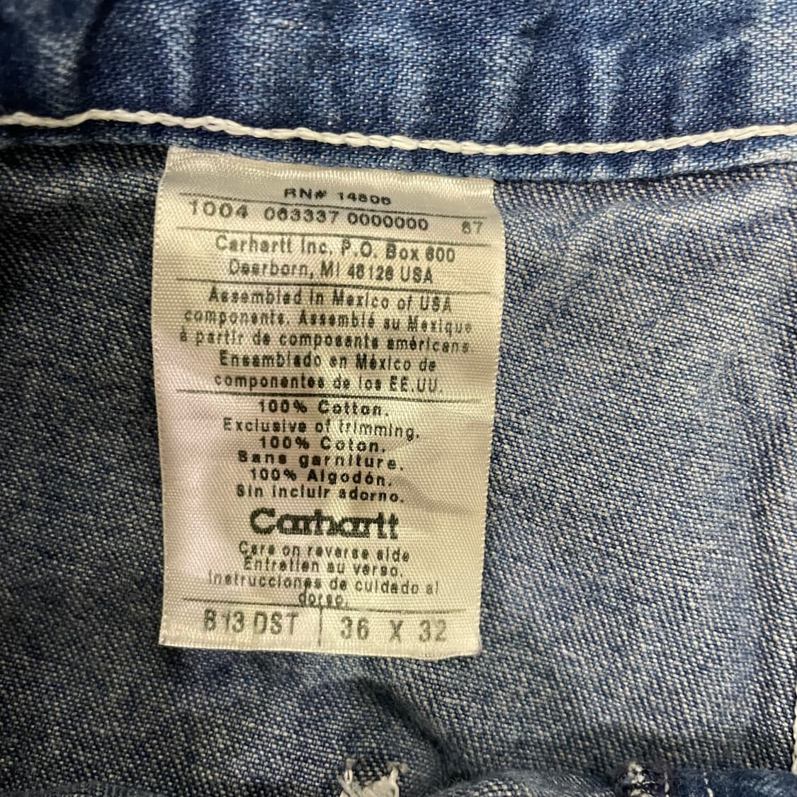 (36) Carhartt 칼하트 컷오프 데님 반바지  상품이미지2