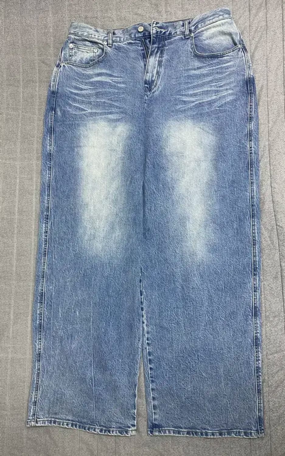 기철 배기 데님 팬츠 라이트 블루 상품이미지2