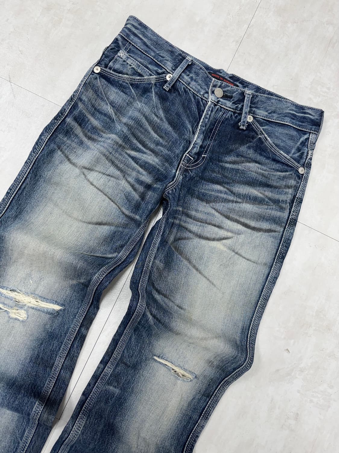 •BlueWay 블루웨이 일본제 워싱 디스트로이드 데님 상품이미지2