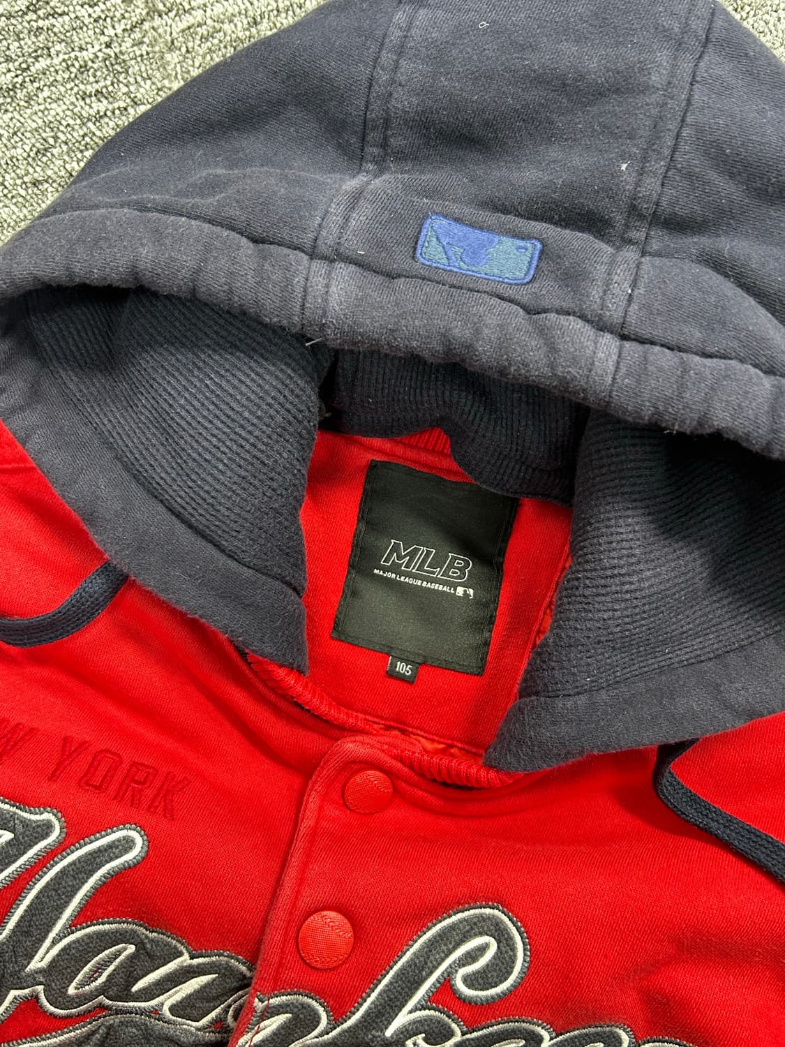 MLB 뉴욕 양키스 코튼 스타디움 후드 자켓 XL 상품이미지5