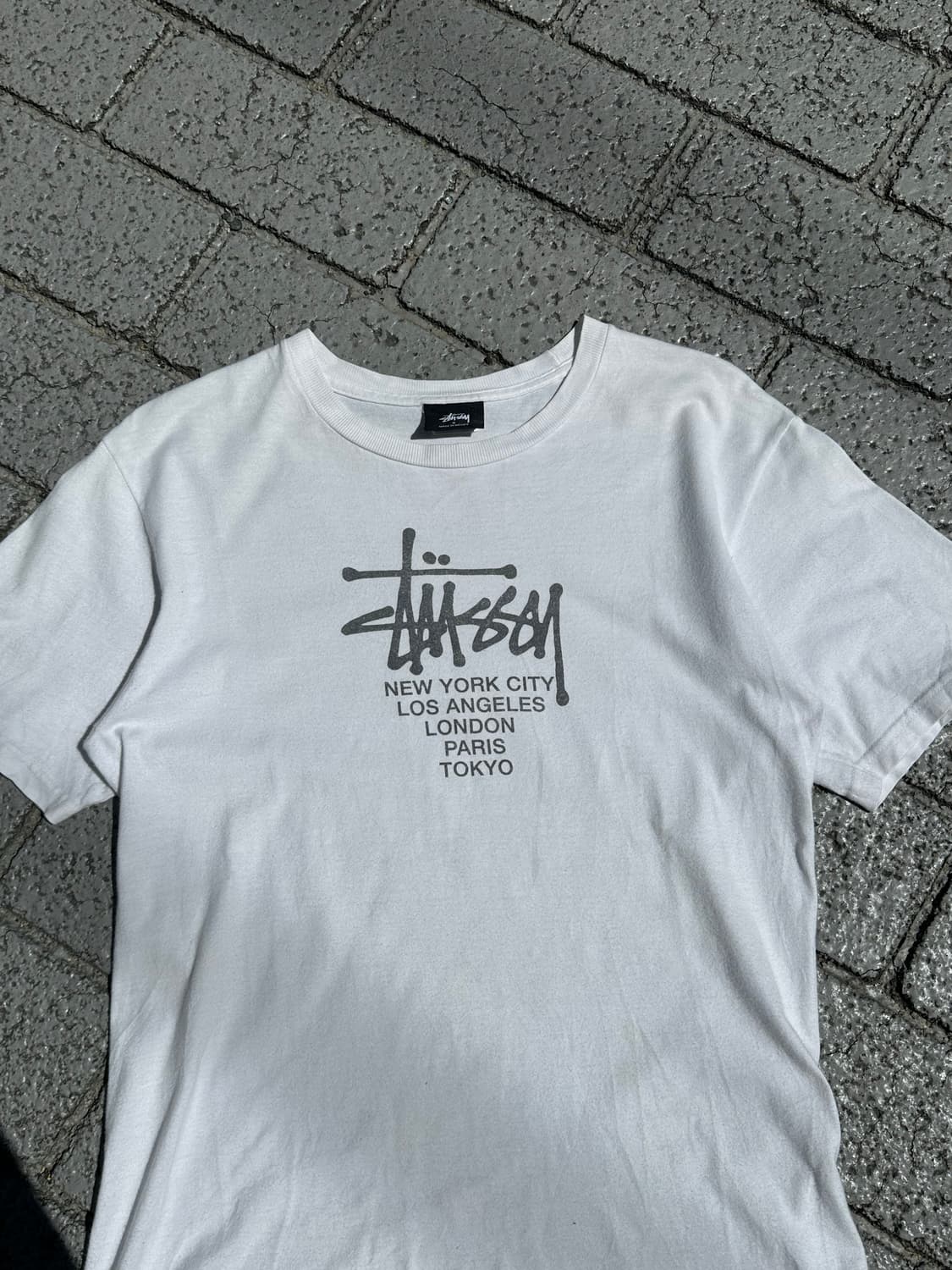 Stussy city logo print detail T-shirt 상품이미지5