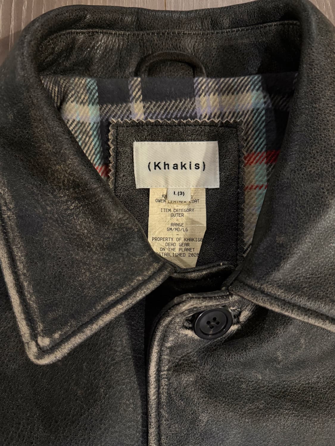 Khakis 카키스 오웬 레더 코트 블랙 L  상품이미지2