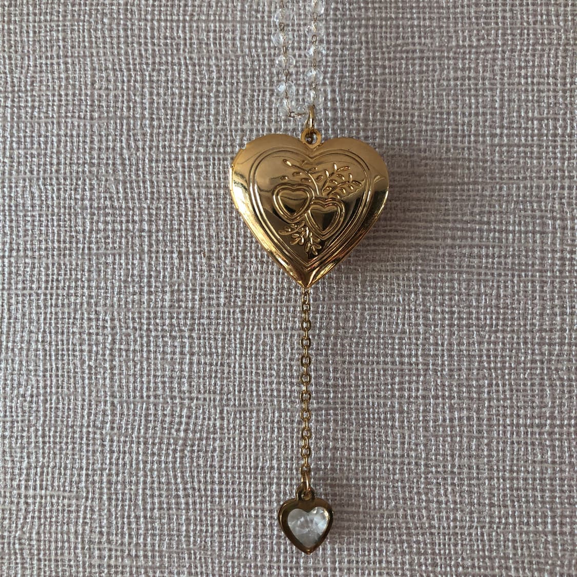 베이비 센토르 하트 목걸이 팬던트 투명 비즈 골드 유니크 w컨셉 디자이너 상품이미지5