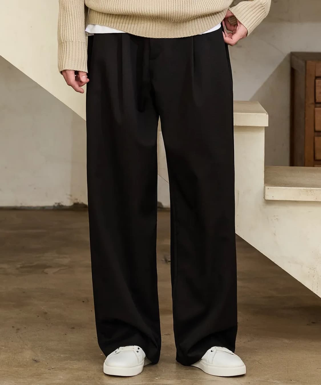 후러브스아트 원턱 와이드 시티 슬랙스 상품이미지1